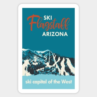 Ski Flagstaff Vintage Poster Sticker